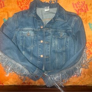 Victoria’s Secret PINK cropped denim jacket
